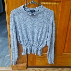 Woman's Poof sweater, gray, small